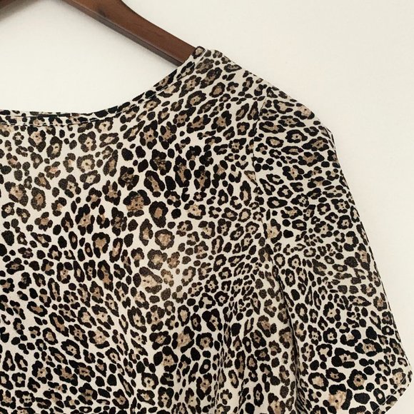 Como Black Crop Top Animal Print Top - Picture 11 of 13
